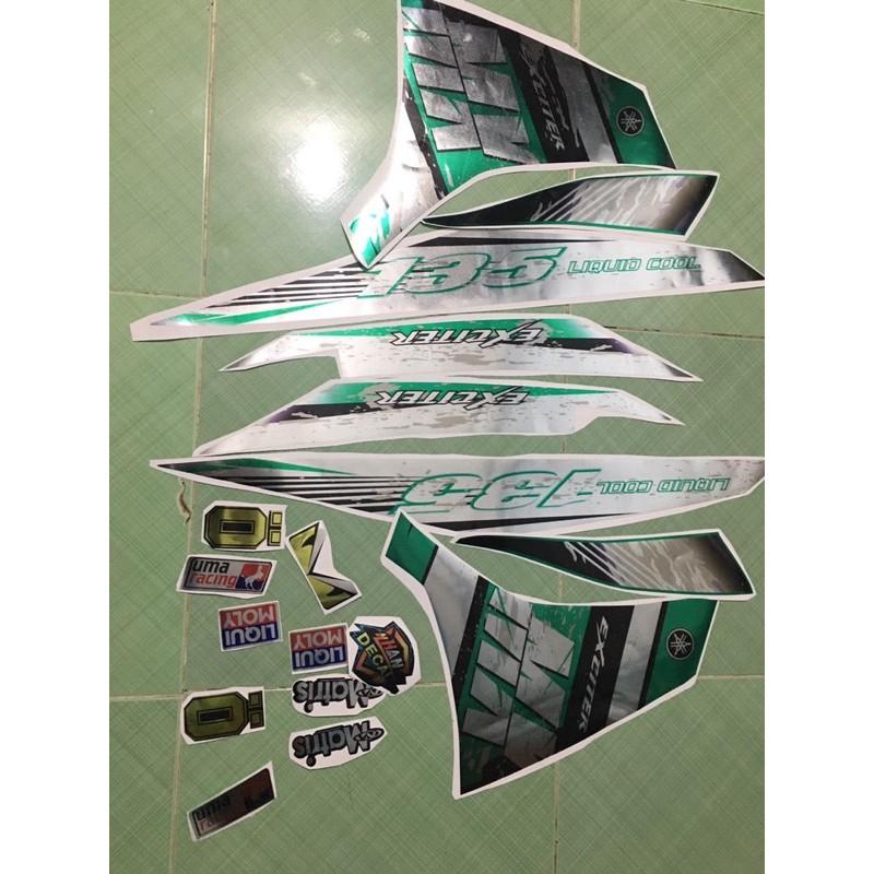 Tem exciter 135 xanh ngọc bạc