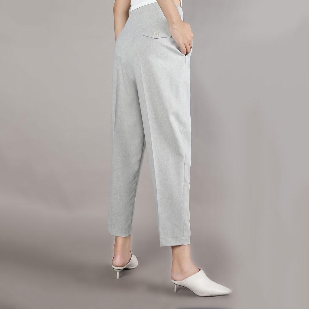 Quần nữ công sở thanh lịch, vạt chéo 3 cúc, chất chéo Hàn cao cấp TK Fashion - QK431