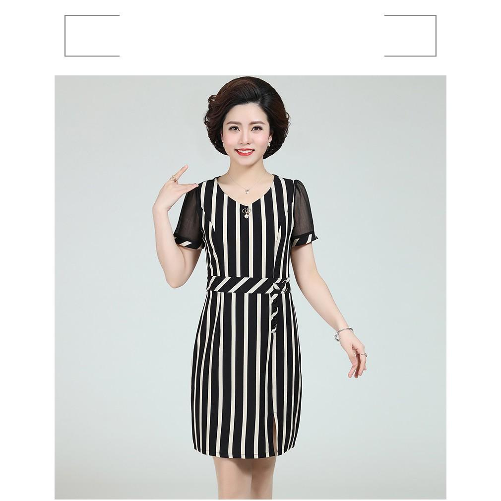 DRESS71-ĐẦM SỌC SUÔNG TAY NGẮN S-6XL