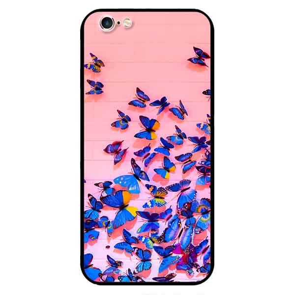 Ốp in cho iPhone 6 Plus / 6s Plus Bướm Tím Nền Hồng