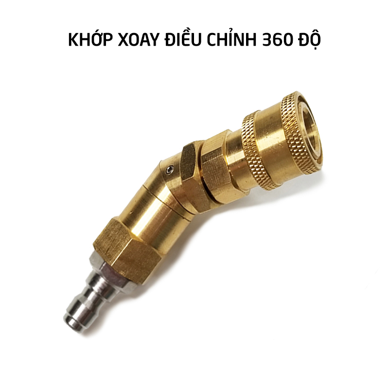 Khớp xoay điều chỉnh 360 độ nối béc xịt rửa xe áp phù hợp nhiều loại máy rửa xe gia đình C0004-7