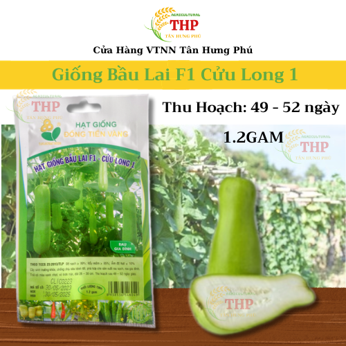 Hạt giống Bầu Lai F1 Cửu Long 1 | hạt Giống | Gói 1.2gr