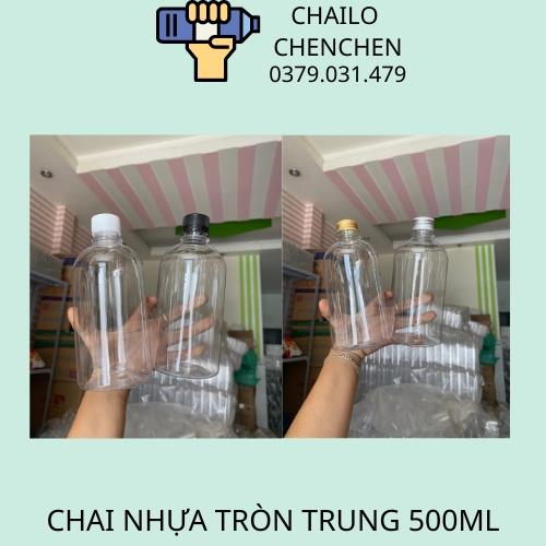 COMBO 50C CHAI NHƯA 500ML TRÒN TRUNG