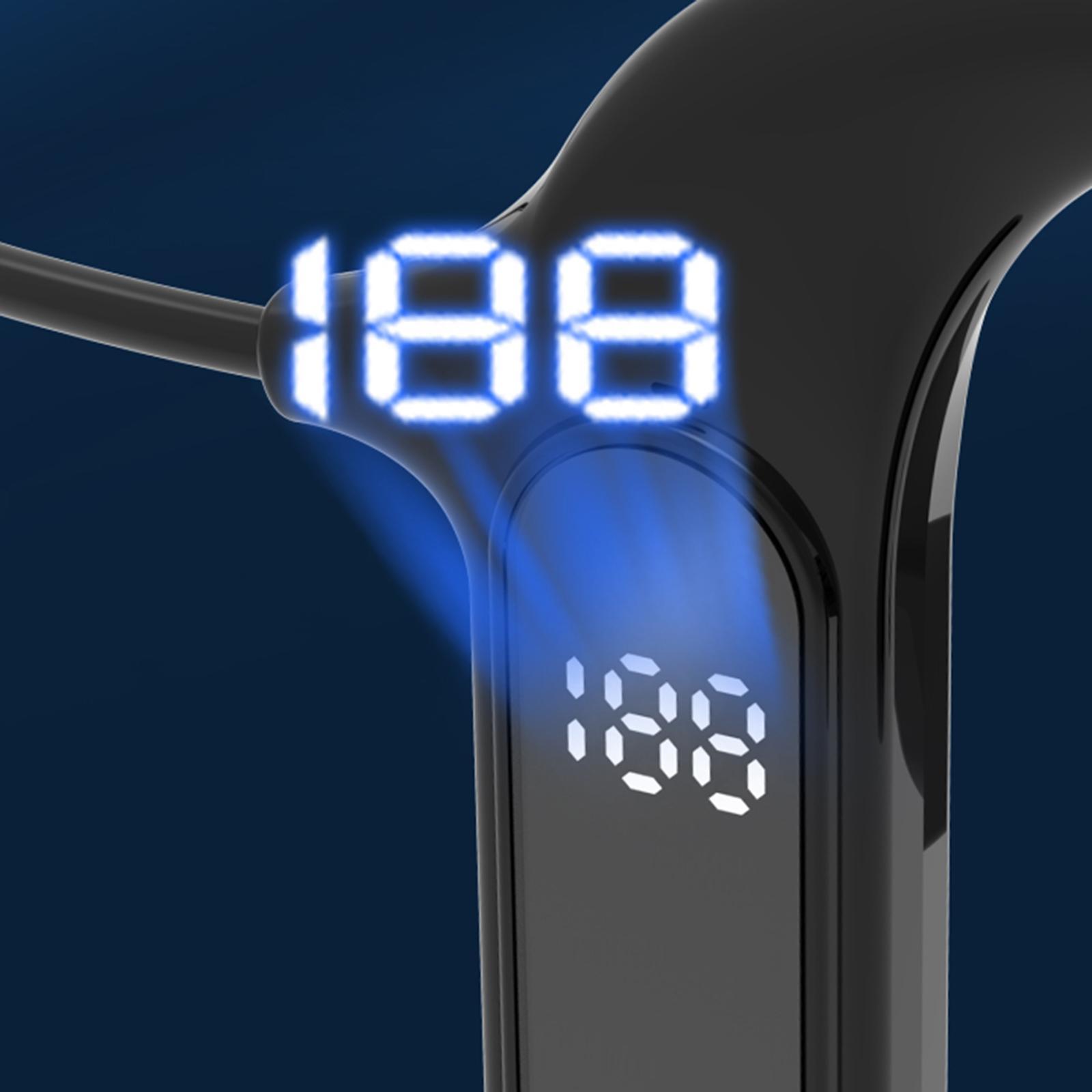 2xBluetooth Bone Conduction Headset LED Display Open-Ear for Running