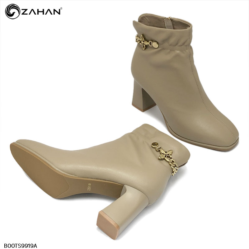 Boots nữ, cổ ngắn, mũi vuông, 6cm BOOTS9919A