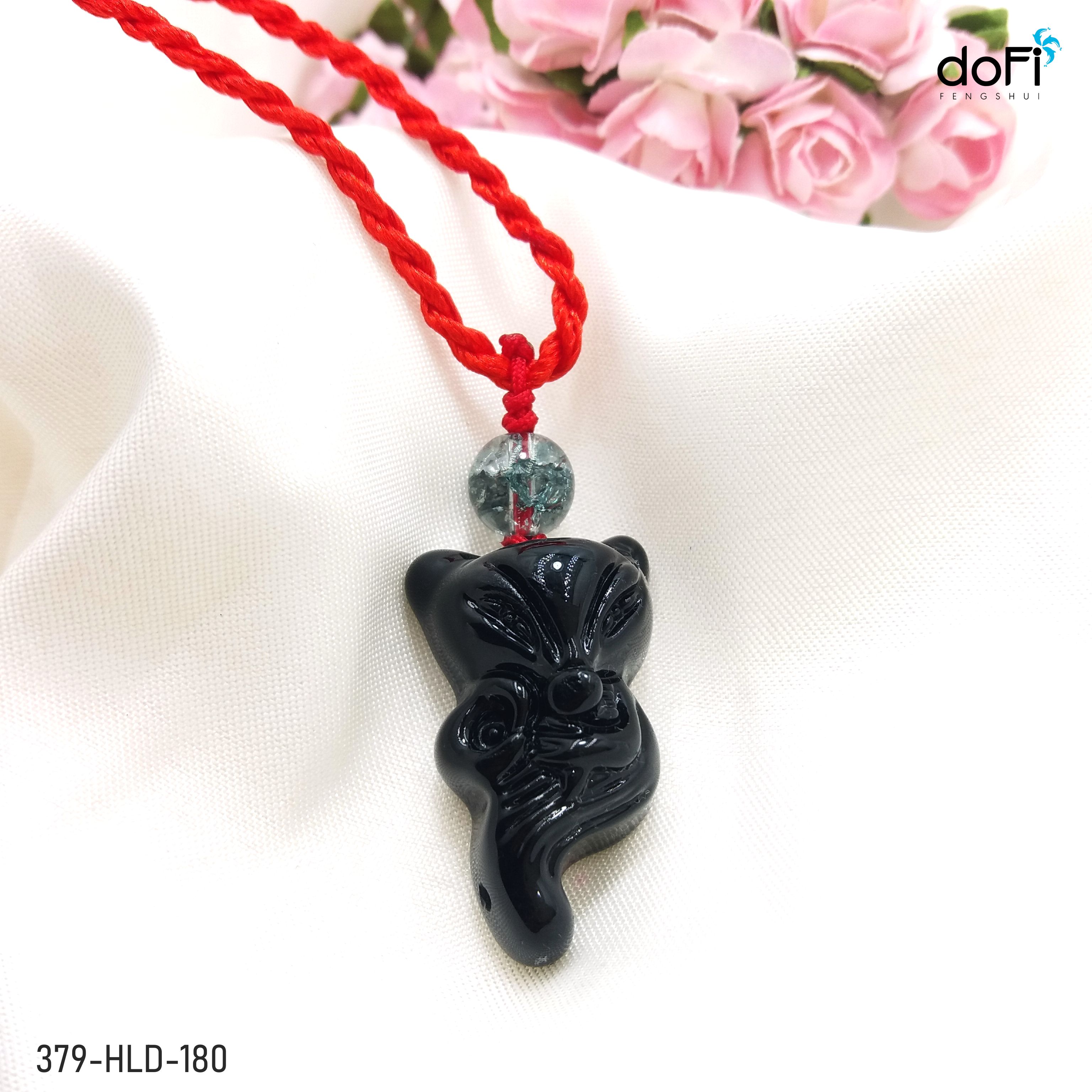 MẶT DÂY HỒ LY DÁNG ÔM HOA HỒNG ĐÁ ĐEN