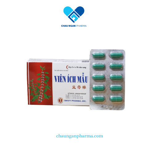 Viên uống Ích Mẫu - Bổ huyết - Điều Kinh - Hộp 20 viên - Đại Uy