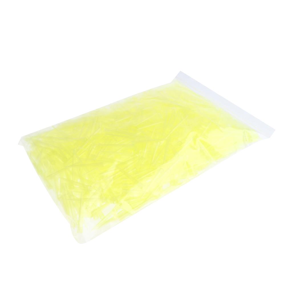 1000 PCS Clear Yellow Pipette Tips Lab Liquid Pipette Tip - Fine Tip Transfer Pipet - 100ul - Disposable Supplies