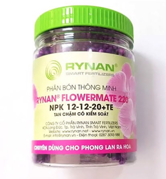 Phân Bón Thông Minh Rynan Flowermate 220 (Hũ 150g) - Giúp Phong Lan Ra Hoa, Trổ Đồng Loạt, Lâu Tàn