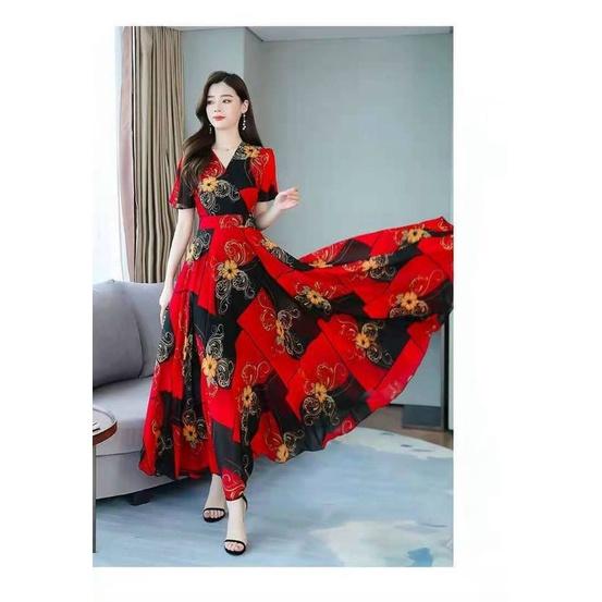 ĐẦM MAXI HỌA TIẾT DÁNG DÀI CAO CẤP (HÀNG NHẬP)