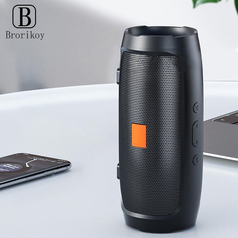 Loa siêu trầm chống nước Loa không dây Bluetooth di động Loa bao quanh Thẻ TF Hộp âm thanh Đài phát thanh AUX FM Ổ đĩa flash USB TWS Màu sắc: Loại 1 Màu đen