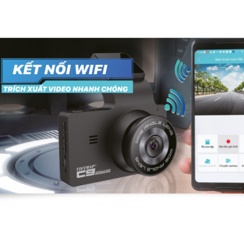 VIETMAP C9 - Camera hành trình Full HD góc rộng 170° - Hàng chính hãng