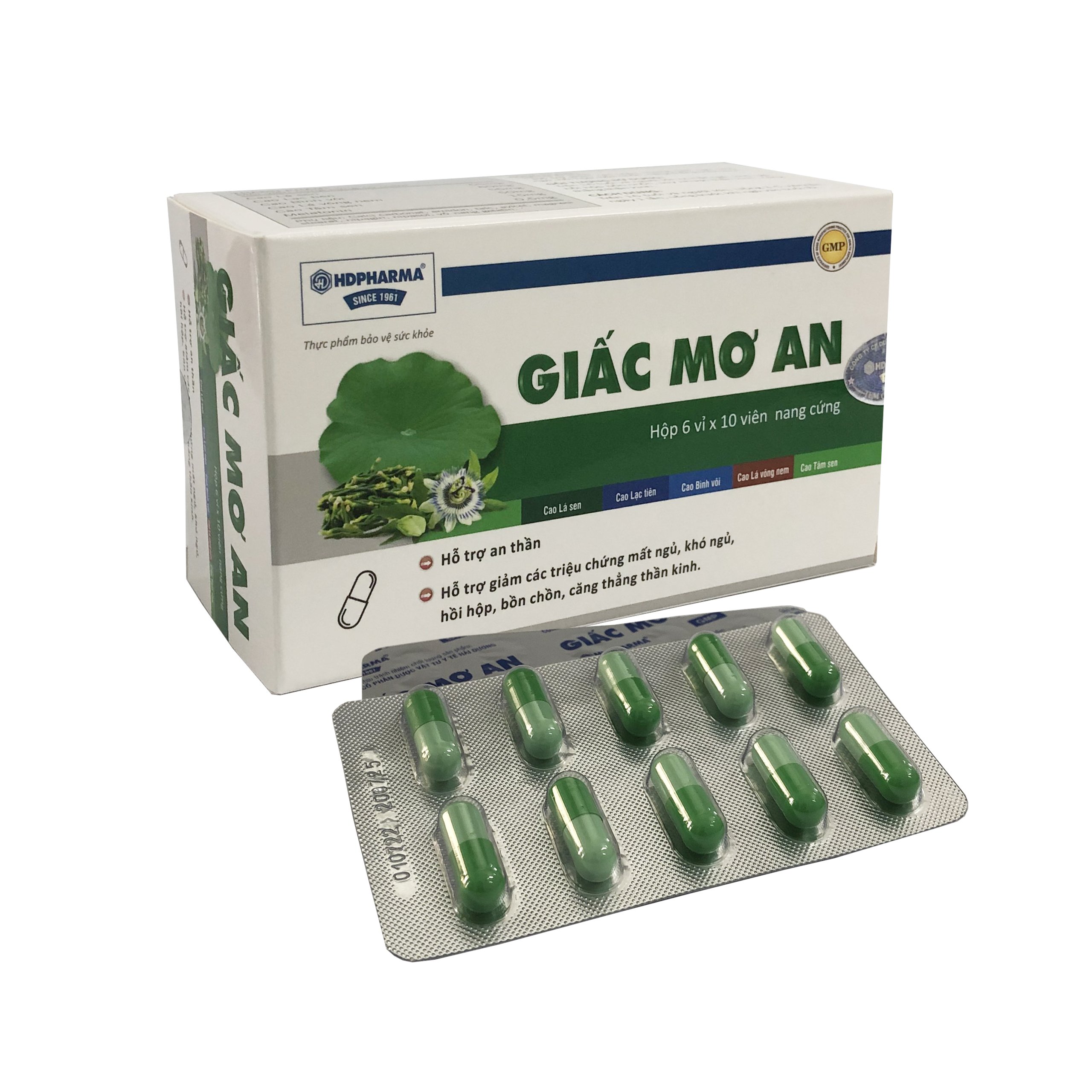 Giấc Mơ An - Hỗ An Thần, Hỗ Trợ Giảm Các Triệu Chứng Mất Ngủ, Khó Ngủ, Bồn Chồn, Hồi Hộp, Căng Thẳng (Hộp 60 Viên)