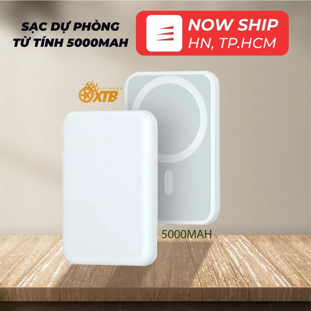 Sạc Dự Phòng Không Dây Từ Tính 5000mAh, Sạc Nhanh, Bám Dính, Ổn Định