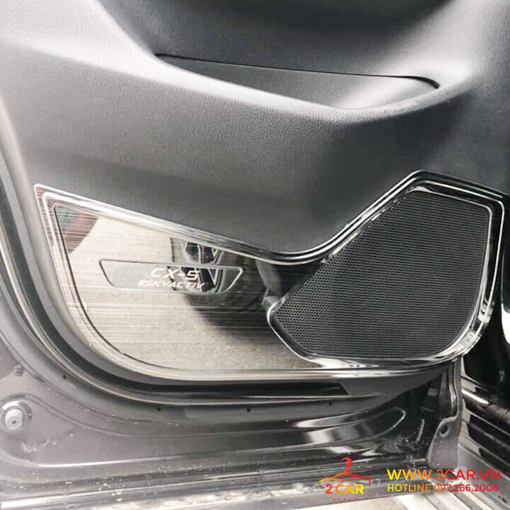 Ốp Tapli, màng loa cánh cửa xe Mazda CX5, CX-5 2018- 2022 Ốp chống xước cánh cửa, Hàng TiTan Cao Cấp
