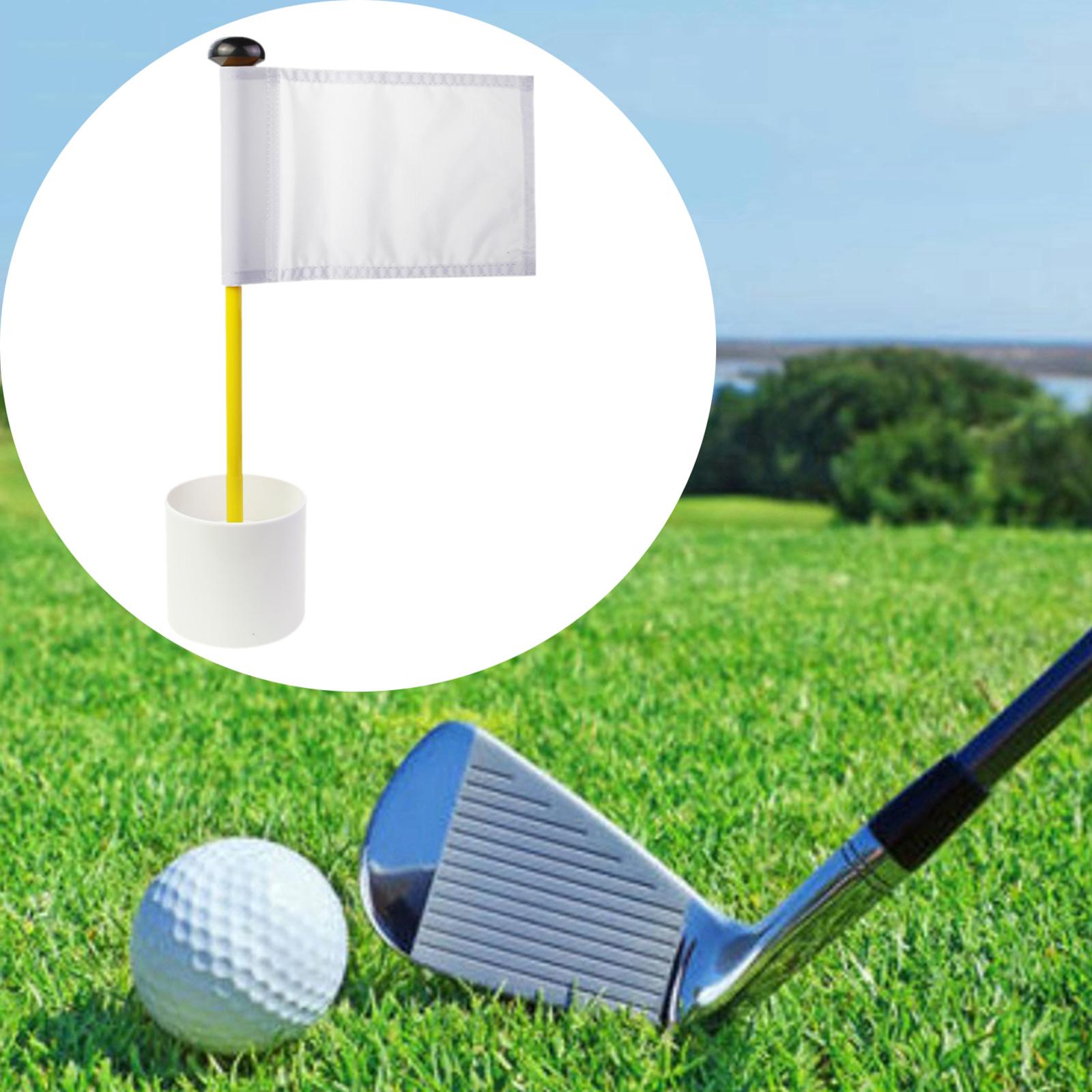 Backyard Practice Golf Hole Pole Flag Cup Stick Folding Putting Flagstick