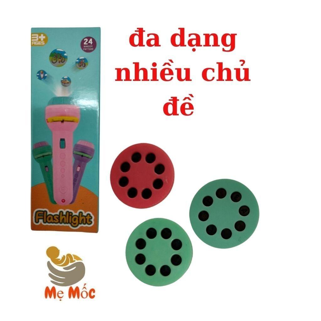 Đèn Pin Chiếu Hình Cho Bé 3D 80 hình và chủ đề Thông Minh Có Nhiều Hình Động Vật, hoa quả Đáng Yêu 