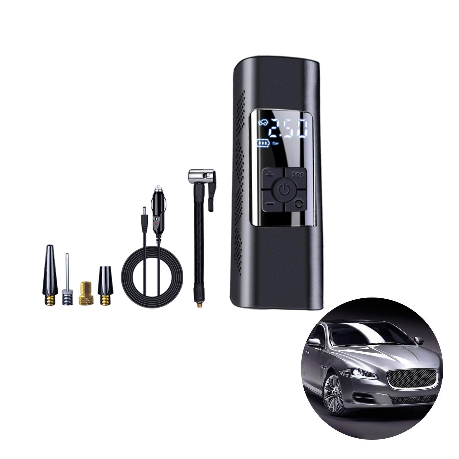 Tire Inflator Portable Air Compressor, Tire Inflator, Tire Pump with Pressure Gauge, LED Light, Air Pump for Car Tires, Bicycles and Other Inflatables
