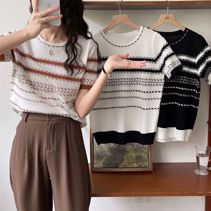 [L2M] Áo len Montoghi dệt kim họa tiết XƯƠNG CÁ độc đáo phong cách Hàn Quốc