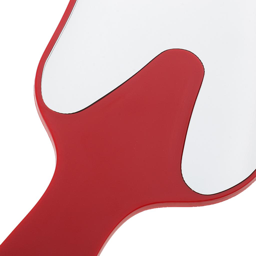 Cute Tooth Shaped Hand Held Plastic Makeup Mirror Oral Clinic Gift Red White Yellow Green
