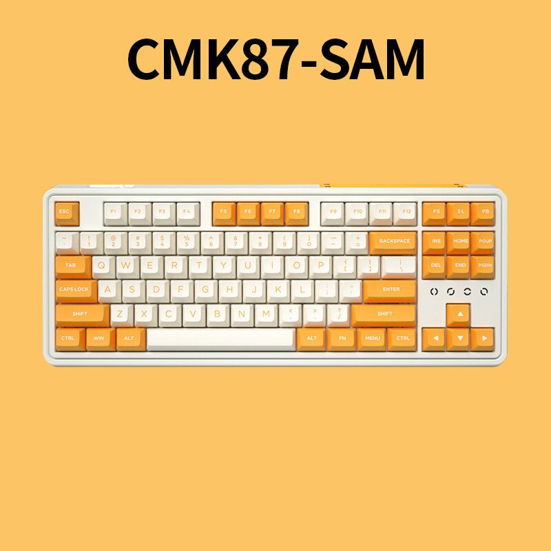 Bàn phím cơ FL-Esports CMK87SAM Banana Yellow White 3 Mode - Hàng chính hãng