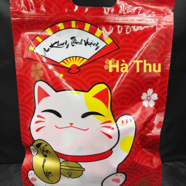 Túi zip mèo thần tài size 18*26