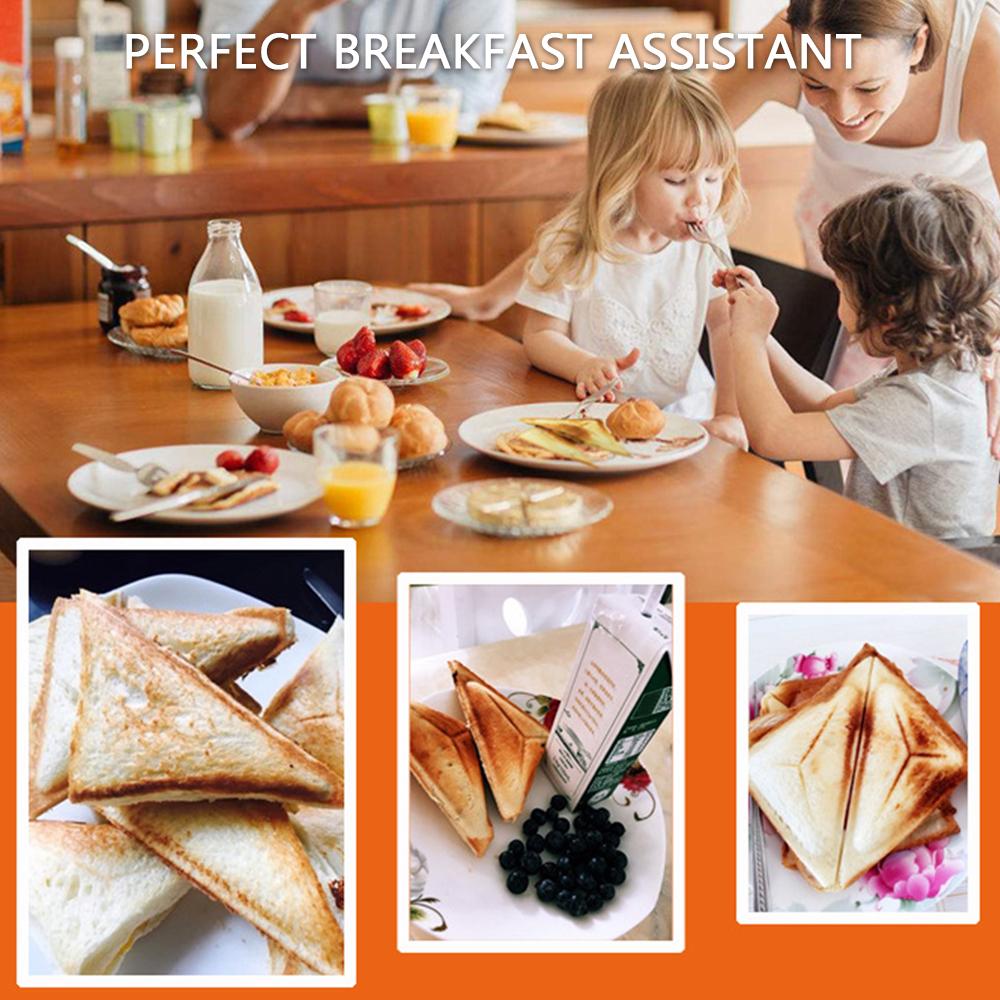 Máy Làm Bánh Mì Nướng 220V Với Tấm Chống Dính Có Tay Cầm Cảm Ứng Chống Nhiệt Có Đèn Led