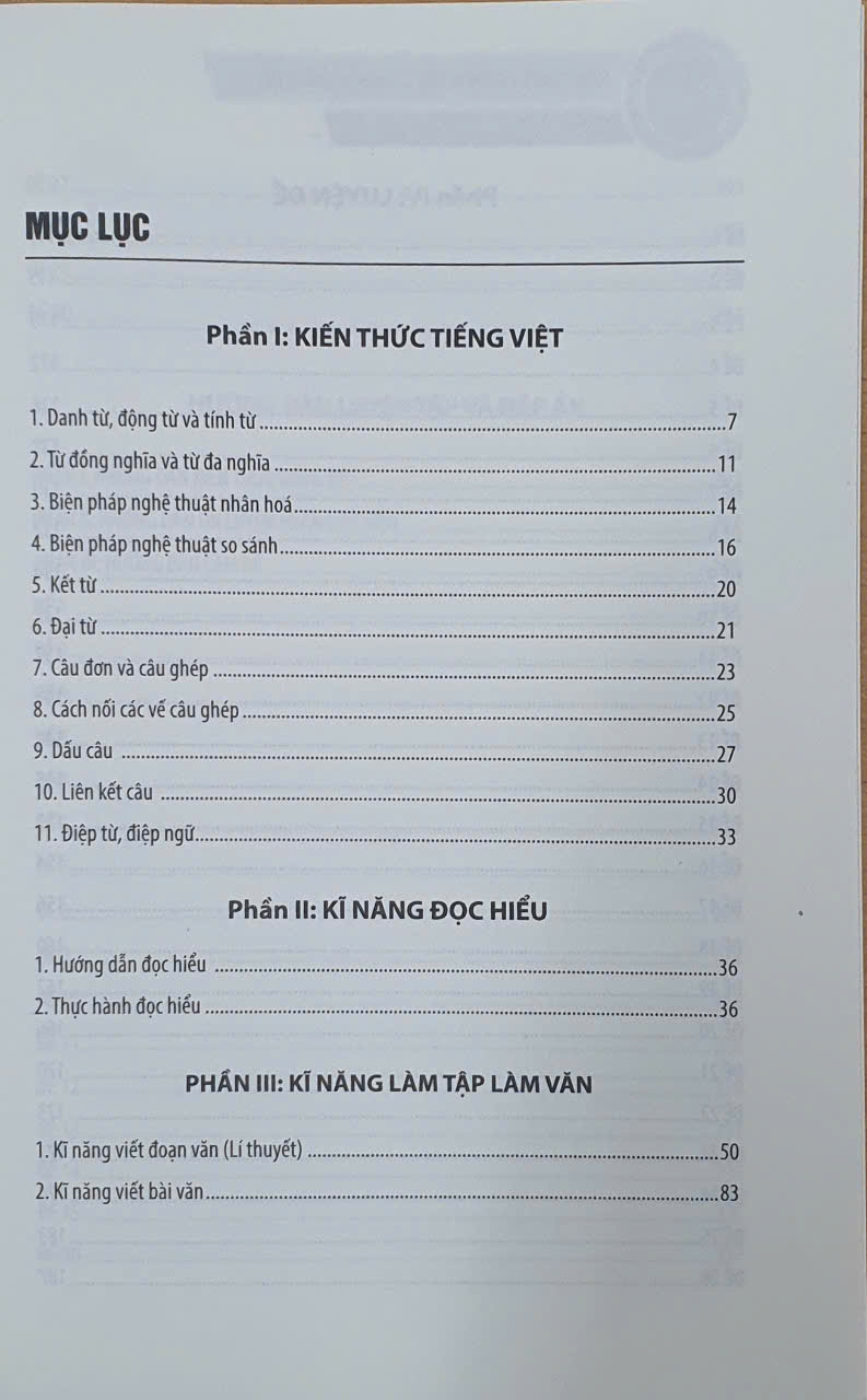 Sách - Hướng dẫn ôn luyện vào lớp 6 Môn Tiếng Việt theo chương trình mới