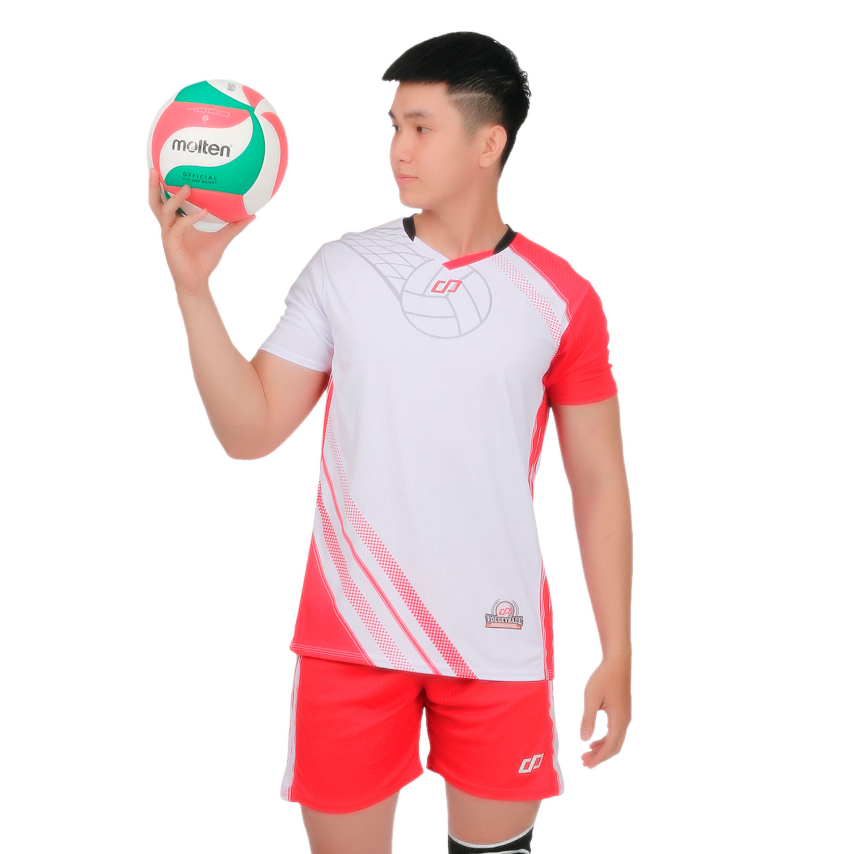 Bộ Quần Áo Thể Thao Bóng Chuyền Màu Trắng Nam GALVIN – CP SPORT BC03