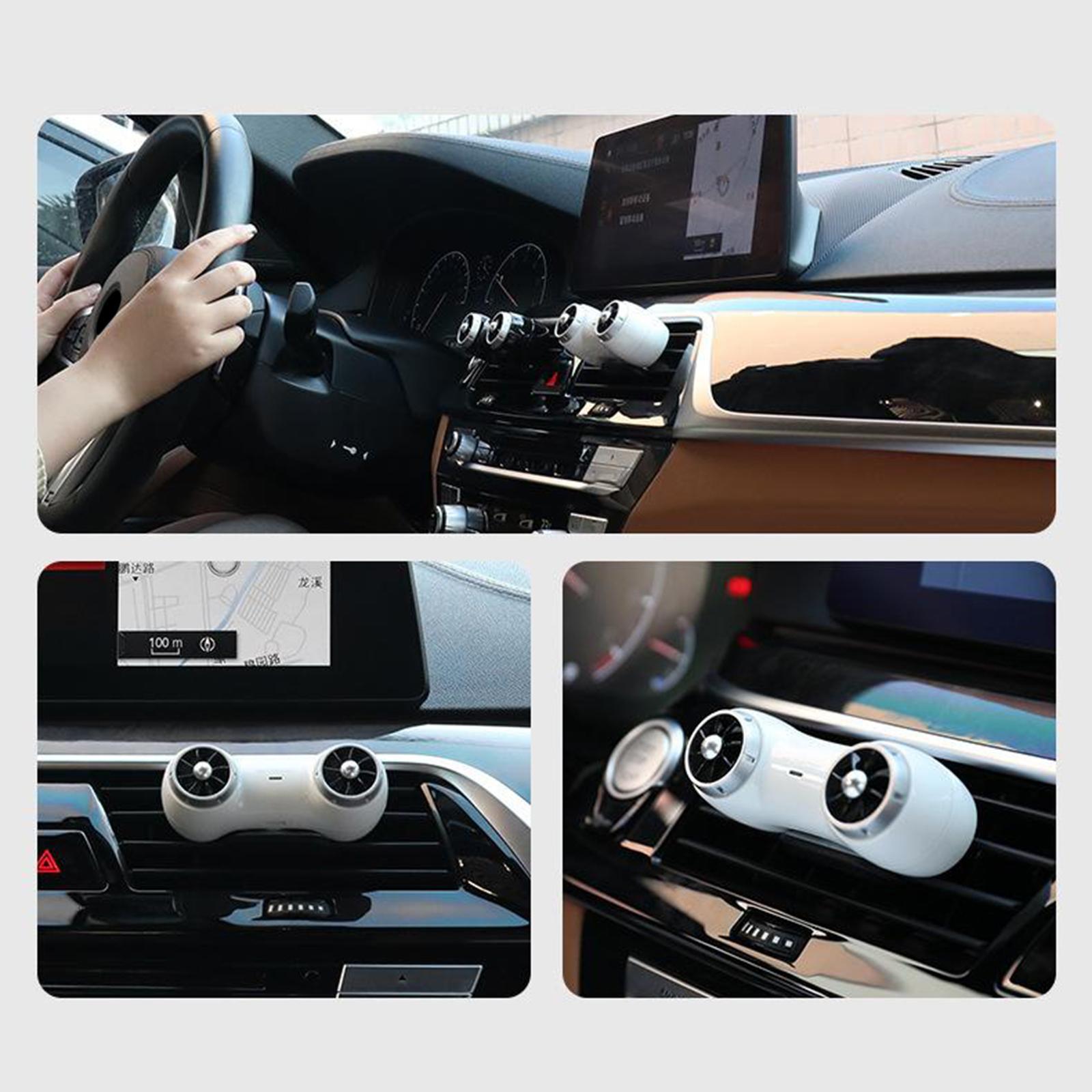 Premium Car Air Purifier Smoke Pet Smell Odor Negative Ion  White