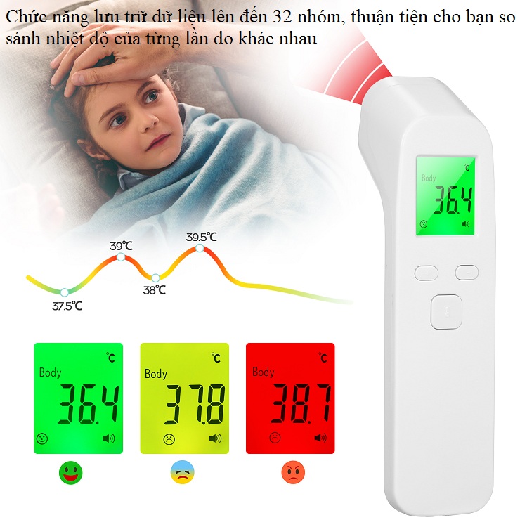 Nhiệt kế hồng ngoại đo trán UX-A-02
