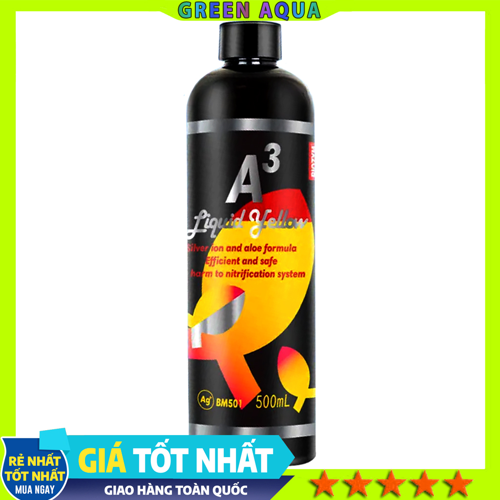 BIOZYM - A3 Liquid Yellow | Xử lý nấm và sát khuẩn an toàn cho cá cảnh thủy sinh