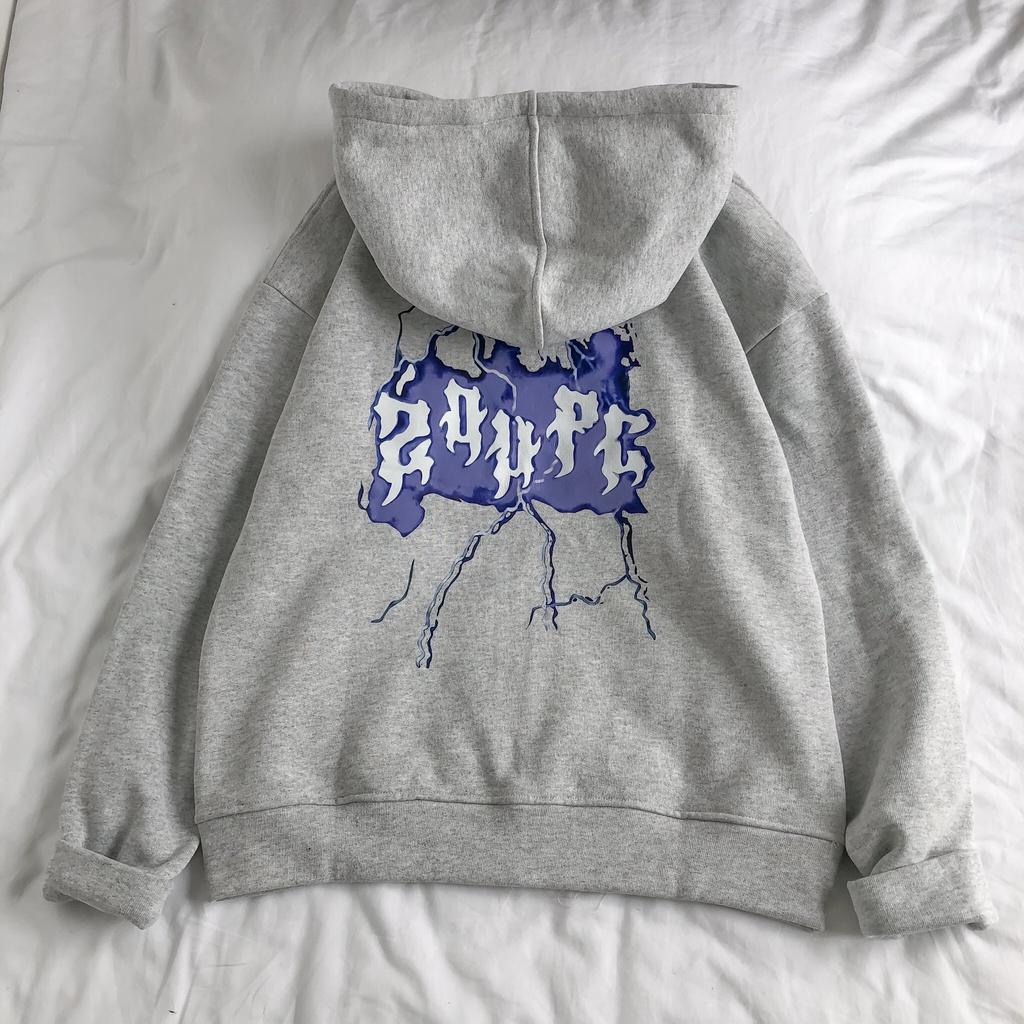 Áo Khoác nỉ lót bông MEANSTORE form rộng có mũ Unisex nam nữ oversize Ulzzang Streetwear Hàn Quốc - Zoupc