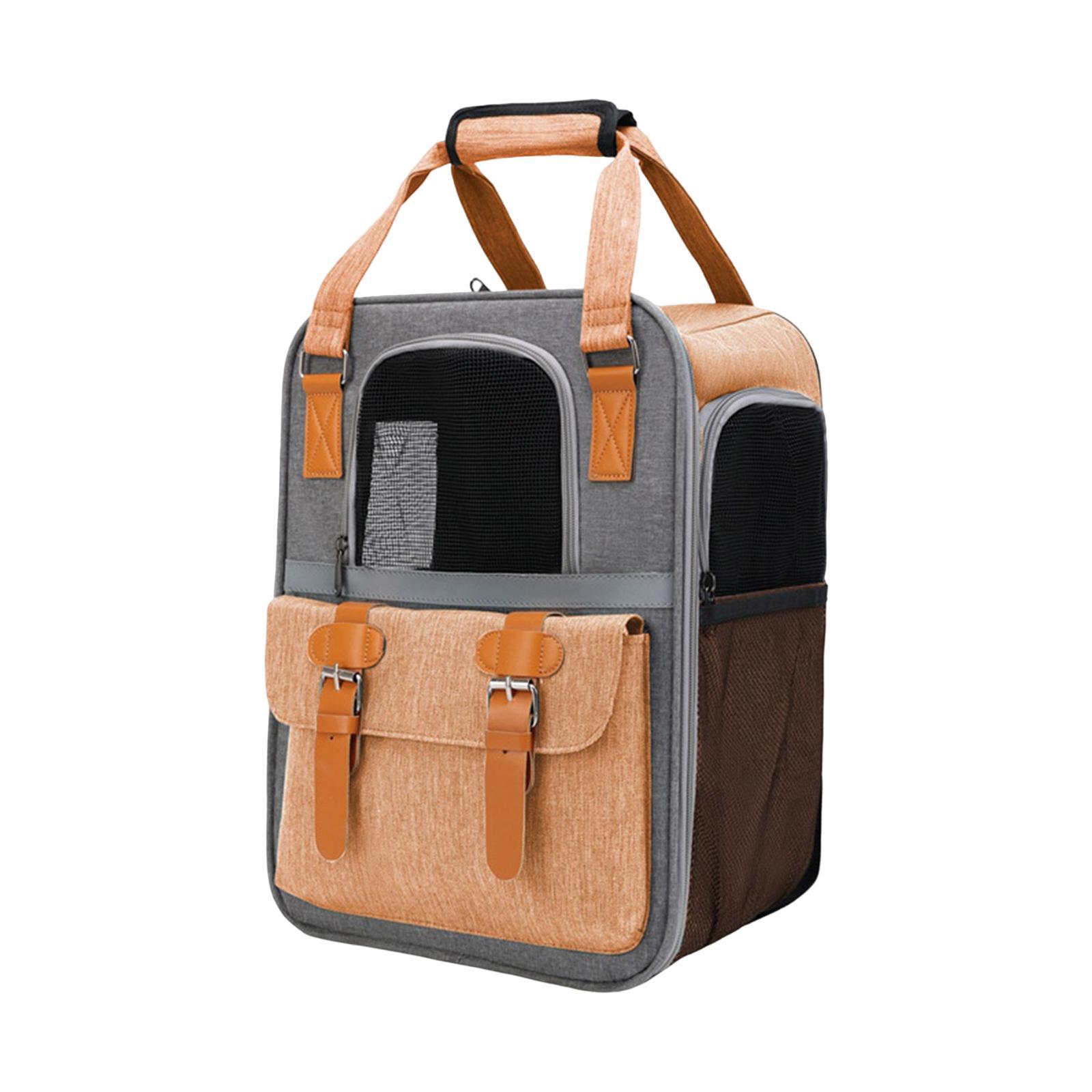 Portable Cat Carrier Backpack Dog Travel Bag with Shoulder Strap for Kitten