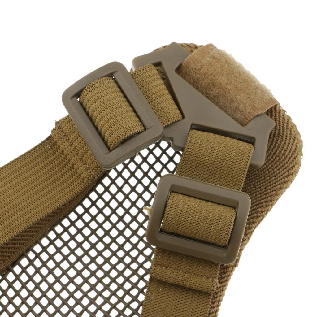 Hunting Adjustable Steel Half Face Mesh Mask, with Stable Back Strap