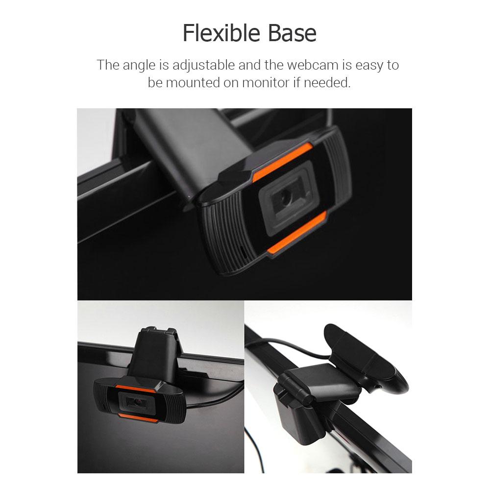 Webcam 480p HD Web Camera Plug and Play với Micrô gắn liền để ghi âm cuộc họp trực tuyến