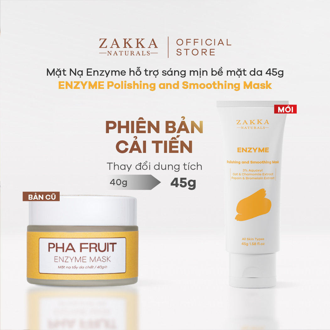 Mặt Nạ Enzyme Zakka Naturals tẩy da chết sinh học Enzyme Polishing and Smoothing Mask 45g