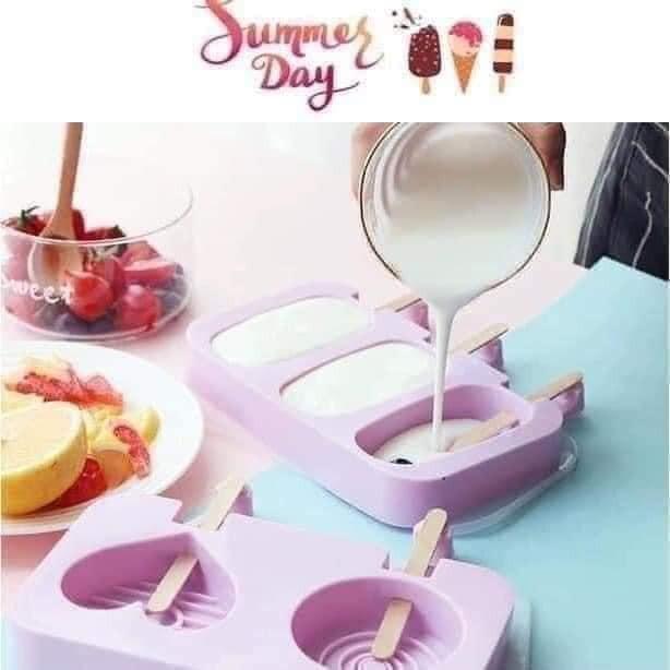 Khuôn làm kem silicon siêu xinh