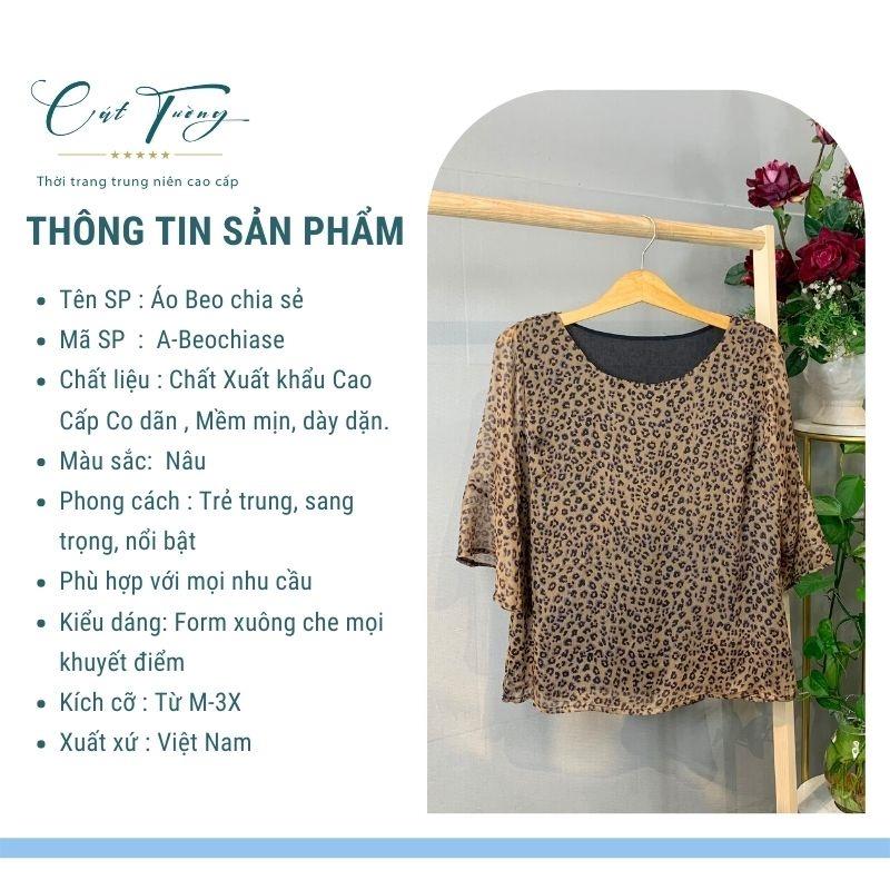 Áo kiểu trung niên Beo chia sẻ thiết kế sang trọng, quà tặng cho mẹ, cho bà - Thời trang Cát Tường