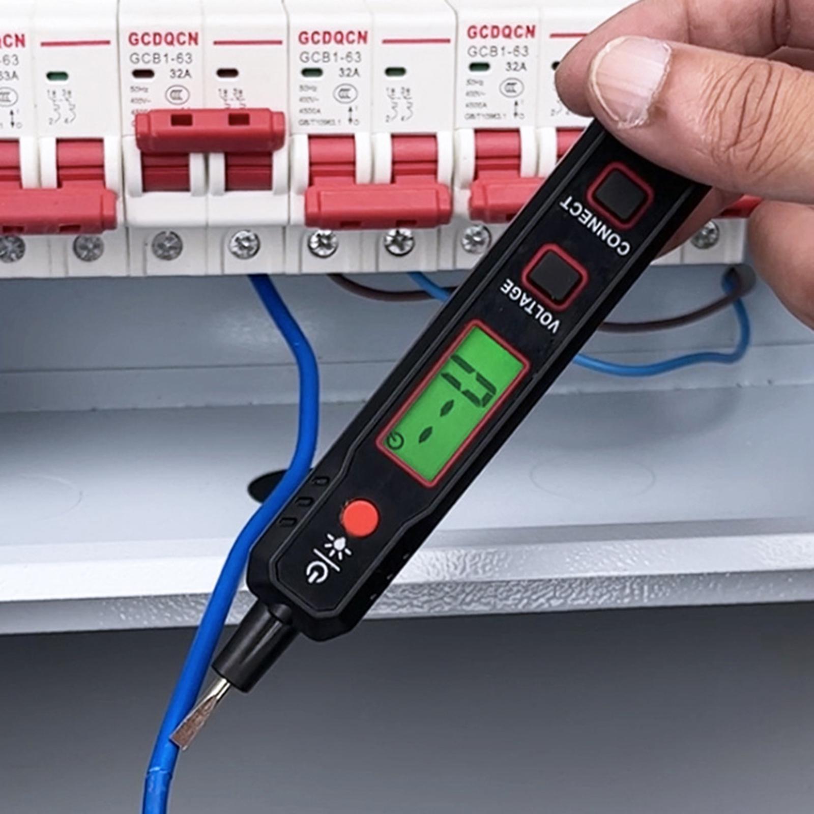 Electronic Test Pencil Test Screwdriver Portable LCD Display 12V-300V  Pen Circuit Tester Tool for Live/Null Wire Judgment