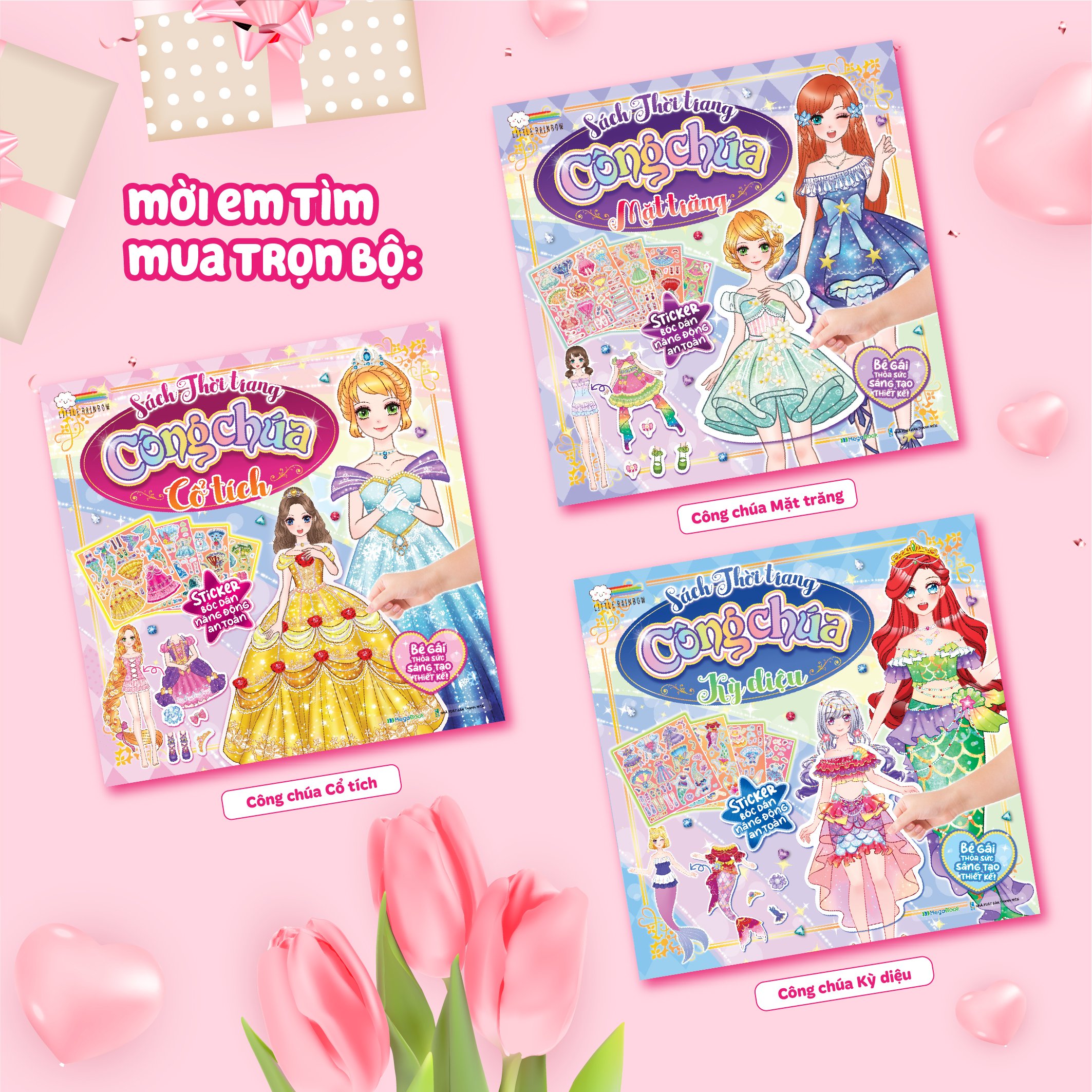 Combo 3 cuốn Sách thời trang công chúa