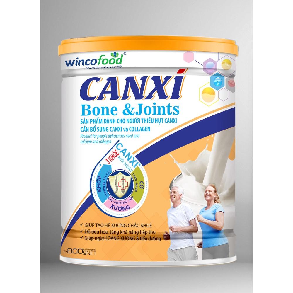 Combo 2 lon Sữa bột Wincofood Canxi Bone &amp; Joints (800g/lon)  kèm túi xách