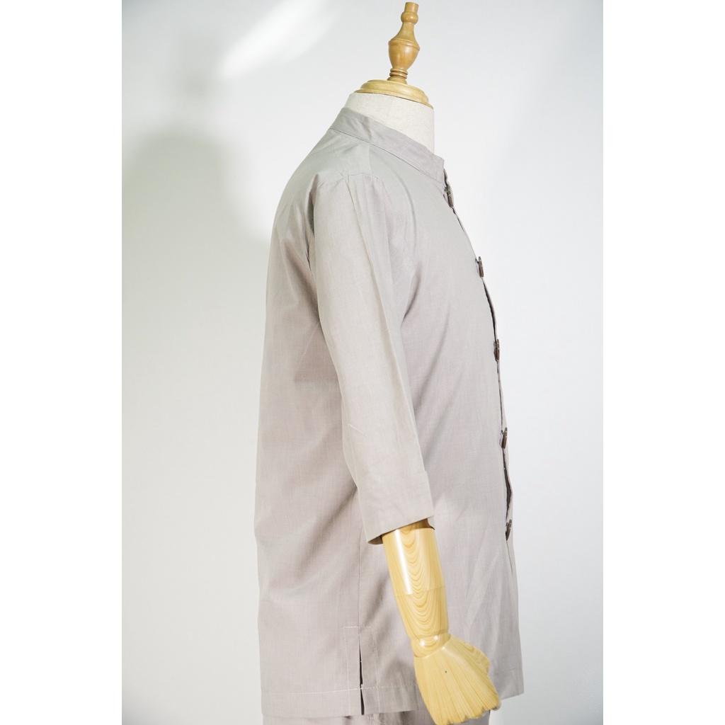 Đồ đi chùa Phật tử Nam LÃNH TỤ PHO ĐÀI LOAN NÚT MŨ, đồ lam Phật giáo đẹp, đi chùa trang nghiêm - Nhiều cỡ - Có video