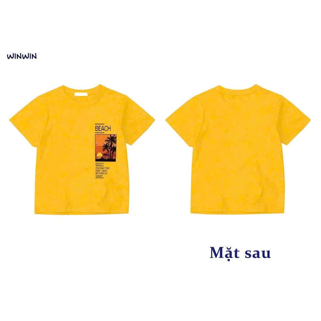 ÁO THUN BÉ TRAI NGẮN TAY 4C CHÍNH PHẨM FORM BASIC HOẠ TIẾT NĂNG ĐỘNG MÙA HÈ TỪ 8-55KG CHO BÉ TRAI