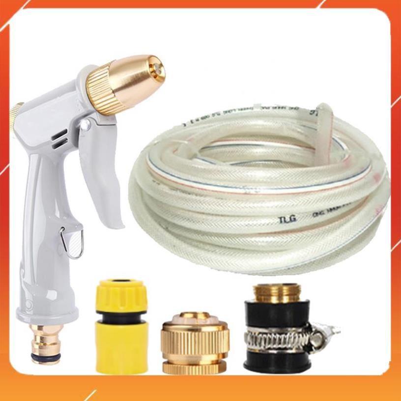Bộ dây vòi xịt nước tưới cây rửa xe,tăng áp 3 lần, loại 15m 206846