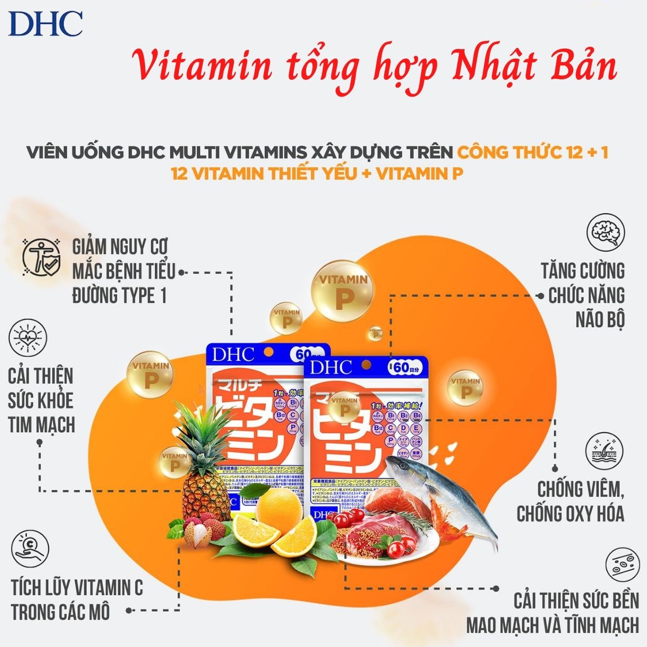 Vitamin tổng hợp DHC Nhật tăng sức đề kháng, làm chậm quá trình lão hóa, tăng sức khỏe tổng thể - Massel Official
