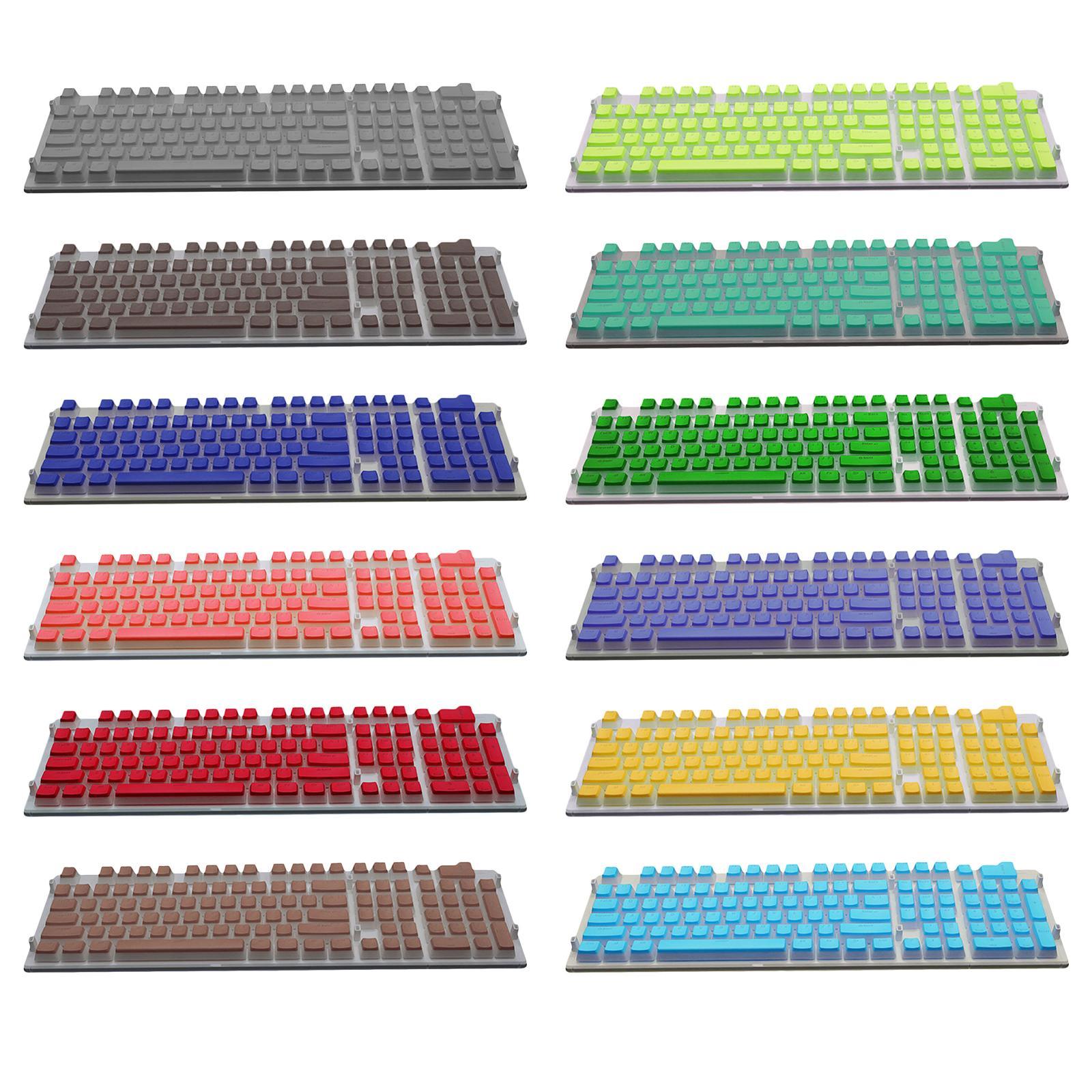 108 Keys Double Pudding Keycaps for Cherry Mechanical Keyboard Gray