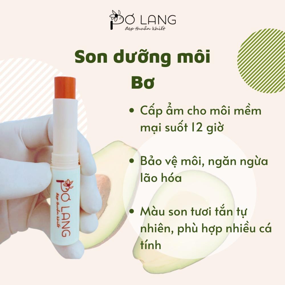 Son dưỡng môi dầu bơ có màu giảm khô môi dưỡng hồng môi từ trái Bơ Pơ Lang thỏi 5gam