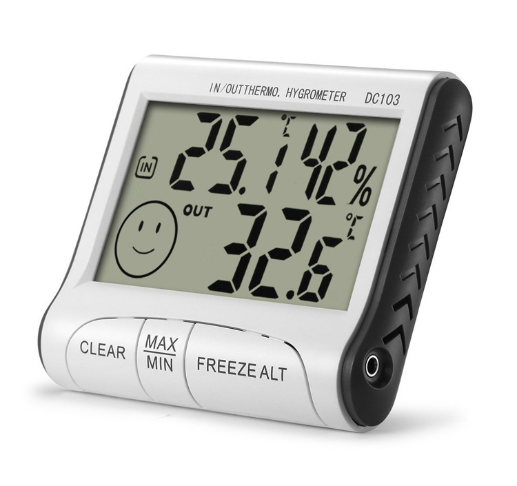 Nhiệt ẩm kế DC103 đo nhiệt độ độ ẩm trong phòng đảm bảo sức khỏe gia đình và trẻ nhỏ thông minh cao cấp (Tặng móc treo đồ dán tường 3D-giao ngẫu nhiên)