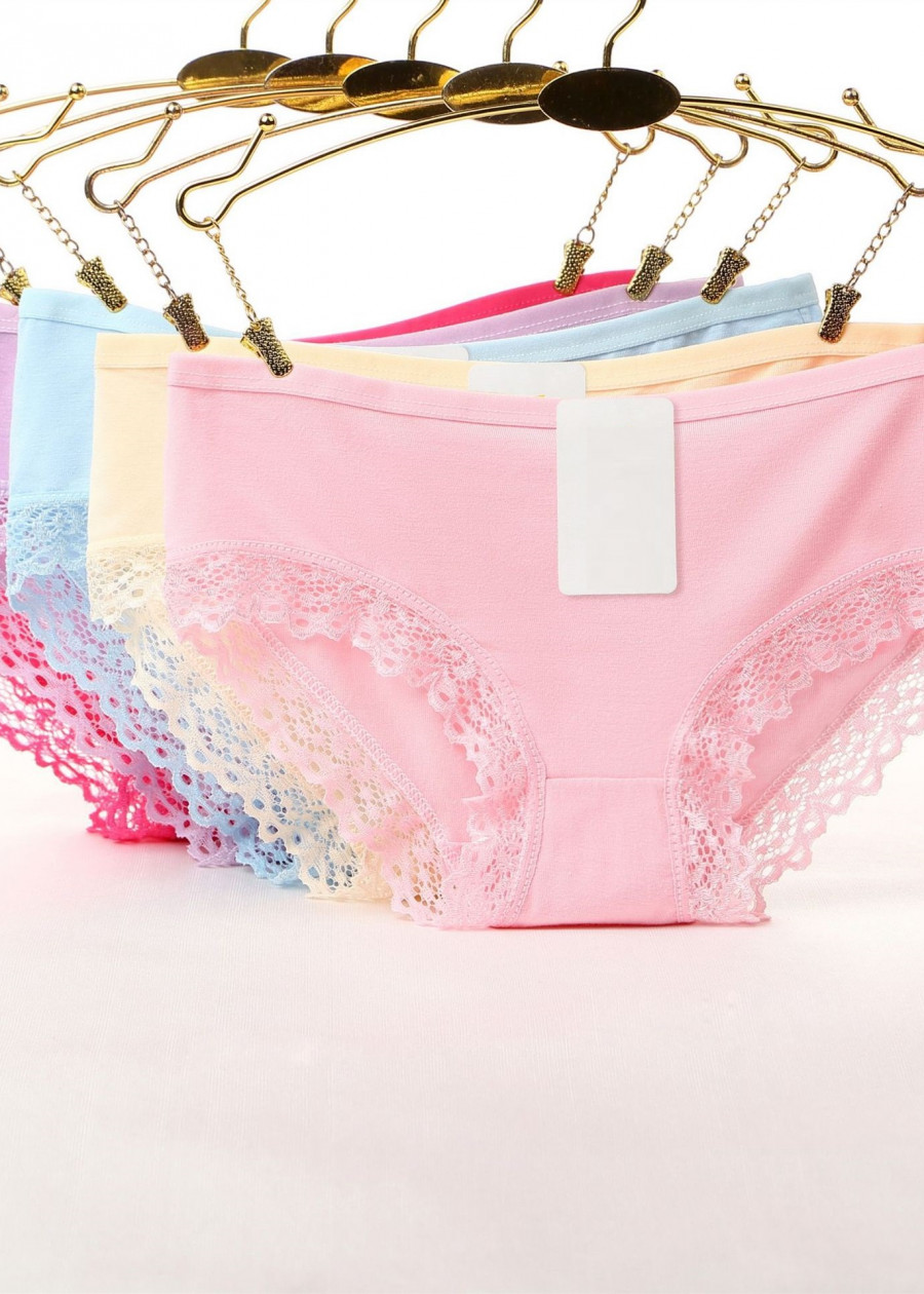 Set 10 quần lót nữ cotton viền ren màu ngẫu nhiên-Modal 08